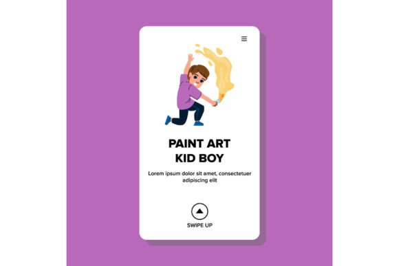 Child Paint Art Kid Boy Vector: A Creative Design Asset