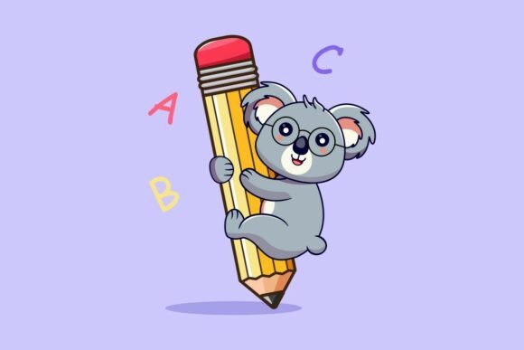 Cute Koala Hanging on Pencil: A Design Evaluation