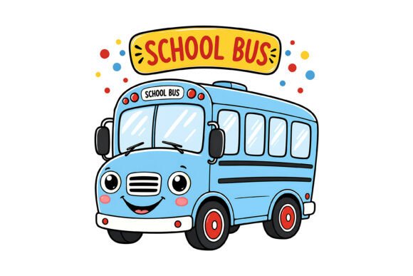 Cute School Bus Cartoon PNG for Creative Projects