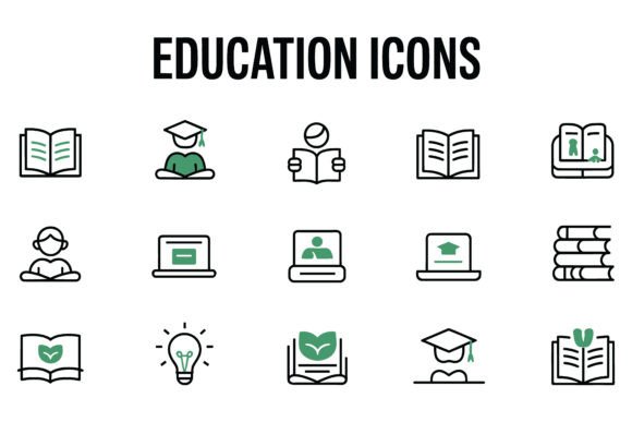 Education with Green and Black Icon Set: A Practical Guide for Visual Workflows