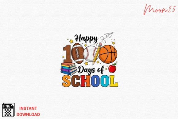 Happy 100 Days of School Sports Png