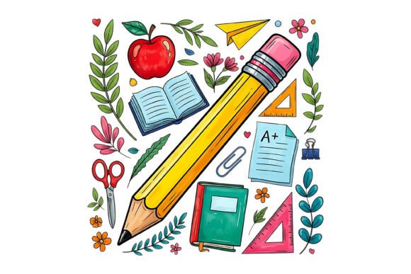 School Supplies Pencil Doodle Set: A Practical Evaluation for Designers