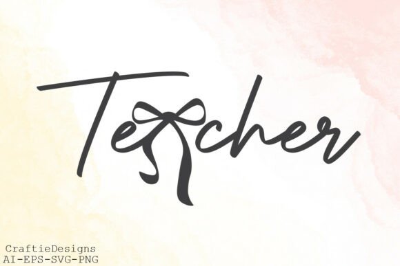Teacher Coquette Bow SVG: Elevating Classroom Style and Personalized Education Merchandise