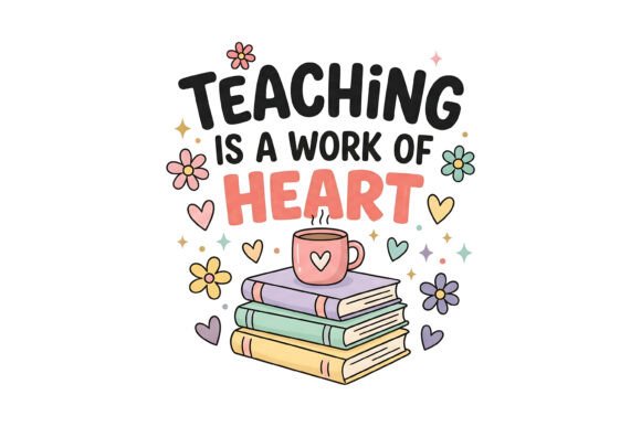 Teaching is Work of Heart Quote Design