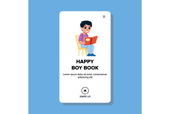 The Visual Language of Learning: Understanding the School Happy Book Boy Vector